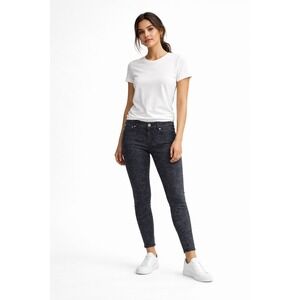 DKNY Jeans Womens 8P Grey Floral Skinny Jegging Low Rise Slim Fit NWT